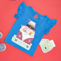 Pantaloons Baby Blue Printed T-Shirt-image-87