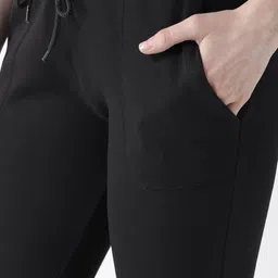 Harvard Black Solid Joggers image 5