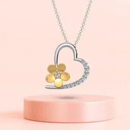 Emori 18k White Gold & Diamond Love Blossom Pendant-picture-40