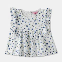 R&B Kids White Floral Regular Fit Top-picture-19
