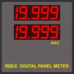 Meco-G 0 - 5A AC Input 4.5 Digit Double Display Digital Panel Ammeter R-4500D - 144x144 mm-image-12