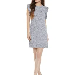 Miss Chase Grey Textured Above Knee Dress image 4