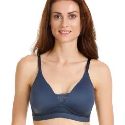 Zivame Navy Non Wired Padded Full Coverage Bra-picture-28