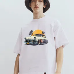 MaverIQ Men Graphic Printed Round Neck Cotton Oversized T-shirt-picture-33