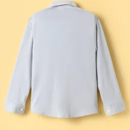 Mini Taurus Sinker Knit Full Sleeves 3 Piece Party Suit With Textured Print - Charcoal Grey image 4