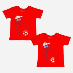Bodycare Kids Boys Pack Of 2 Typography Printed Round Neck T-shirts-picture-33