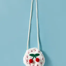 Mark & Mia Full Sleeves Padded Jacket With Cherry Applique & Sling Bag - Pink image 5