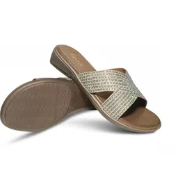 PARRY WALK Women Embellished Party Open Toe Flats image 3