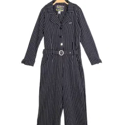 Peppermint Kids Navy Striped Jumpsuit-picture-38