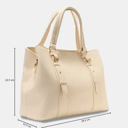 Forever Glam by Pantaloons Ecru Shoulder Handbag image 4