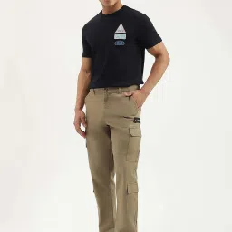 United Colors Of Benetton Brown Straight Fit Cargos image 4