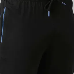 Force NXT Black Cotton Regular Fit Trackpants image 4