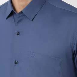 Peter England Blue Regular Fit Shirt image 4