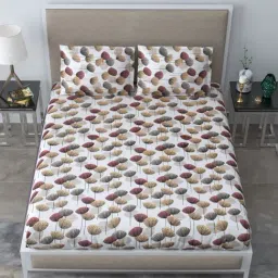 Living Roots Multicolor Jaipuri Printed Cotton Bed Sheet with 2 Pillow Cover-picture-30