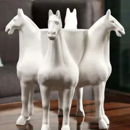 Home4U White Fiber-Glass 42 cm Ryder Decorative Planter - Set of 1-picture-38