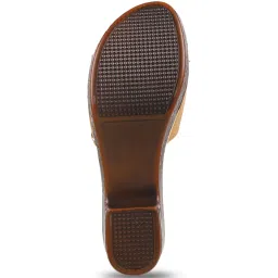 Mochi Women's Tan Casual Sandals image 4