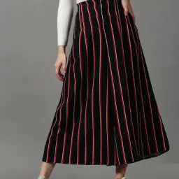 showoffff SHOWOFF Black Striped Palazzos-picture-35