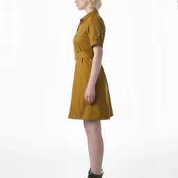 Only Mustard Polyester Solid Shirt Dress image 4