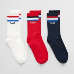 GANT Boys Pack of 3 Striped Multi Calf-Length Socks-image-50