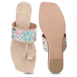 Inc.5 Women's Rose Gold Toe Ring Sandals image 4