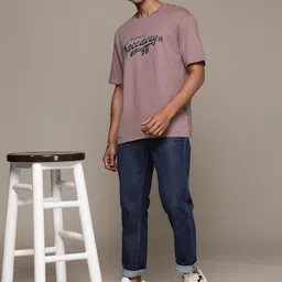 The Roadster Lifestyle Co. Men Typography Printed Pure Cotton T-shirt image 5