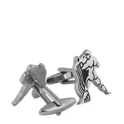 Alvaro Castagnino Silver Solid Cufflinks image 2