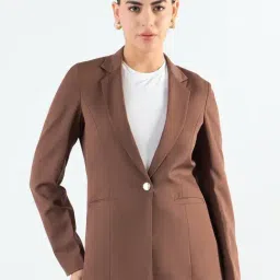 Powersutra Brown Plain Blazer-picture-47