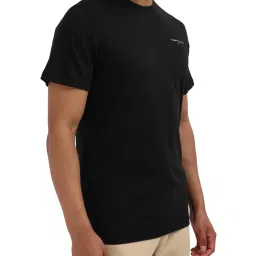 Tommy Hilfiger Black Cotton Solid Men Slim Fit T-Shirt image 4