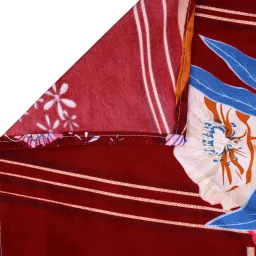 Romee Maroon Cotton Floral Bed Sheets image 4