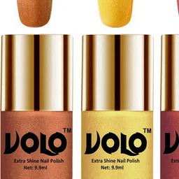 VOLO Set Of 4 HD Colors High-Shine Long Lasting Nail Polish - 9.9 ml Each - Combo No-13 image 2