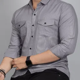 QLONZ STORE Spread Collar Cotton Regular Fit Shirt-picture-44