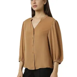 Van Heusen Brown Solid Top image 3