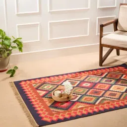 Fabindia Akarsh Multicolor Cotton Woven Dhurrie-picture-20