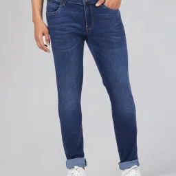 Wrangler Blue Slim Fit Solid Jeans image 4