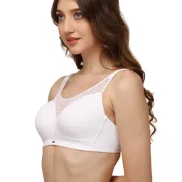 SOIE Women's Padded Non-Wired Full Coverage Lace Cami Bra image 3