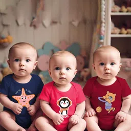 Toddylon Kids Pack Of 3 Graphic Printed Rompers image 3