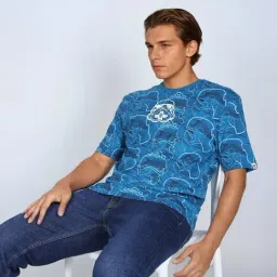 Lee Blue Oversized Graphic T-Shirt image 4