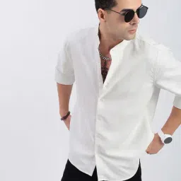 showoffff SHOWOFF White Cotton Slim fit Stripes Shirt-picture-37