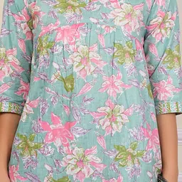 Kahili Art Floral Print Cotton Top image 4