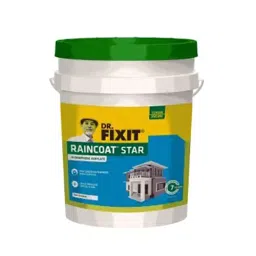 Dr Fixit 662 RAINCOAT STAR Elastomeric Waterproof Coating 4 L White Base 70 Sqft/L 1 Coat-image-30