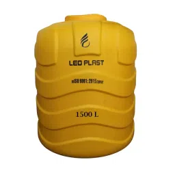 Leo Plast 1500 L Blow Moulded Water Tank HDPE Yellow 154.43x121.92 cm for Home-image-98