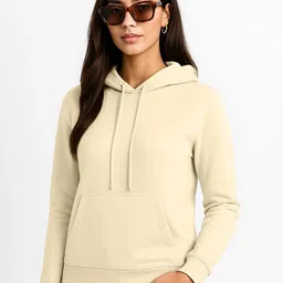 JUNEBERRY Women Solid Hooded Neck Full Sleeve Sweatshirt-image-14
