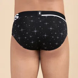 &CIRCUS Men Black Beechwood Airsoft 4-Way Stretch & Snug Fit Briefs-BRAS_1PK_SN image 4