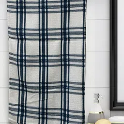 Myntra Elegant Homes White & Black Striped Cotton 210 GSM Bath Towels-picture-34
