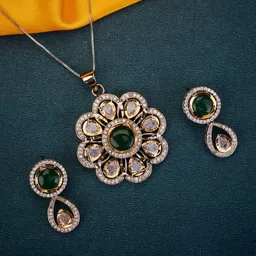 Opal Touch Brass Cubic Zirconia Jewellery set-image-34