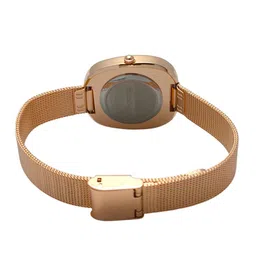 DressBerry Women Brass Dial & Stainless Steel Bracelet Style Straps Analogue Watch MP-DBI-007A-RG image 4