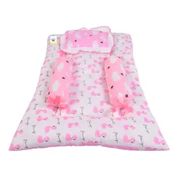 Babytoons Baby Bedding Set New Born Gaddi with Pillows (0-6 Months) Pink-picture-25