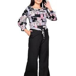 LIME N LEMON Girls Printed Top with Trousers image 3