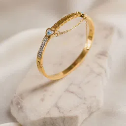 ARTKLIM Women Gold-Plated Bangle-Style Bracelet image 1