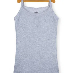 Kiddopanti Pack Of 3 Sleeveless Solid Tank Tops- White  Black & Grey Melange image 3